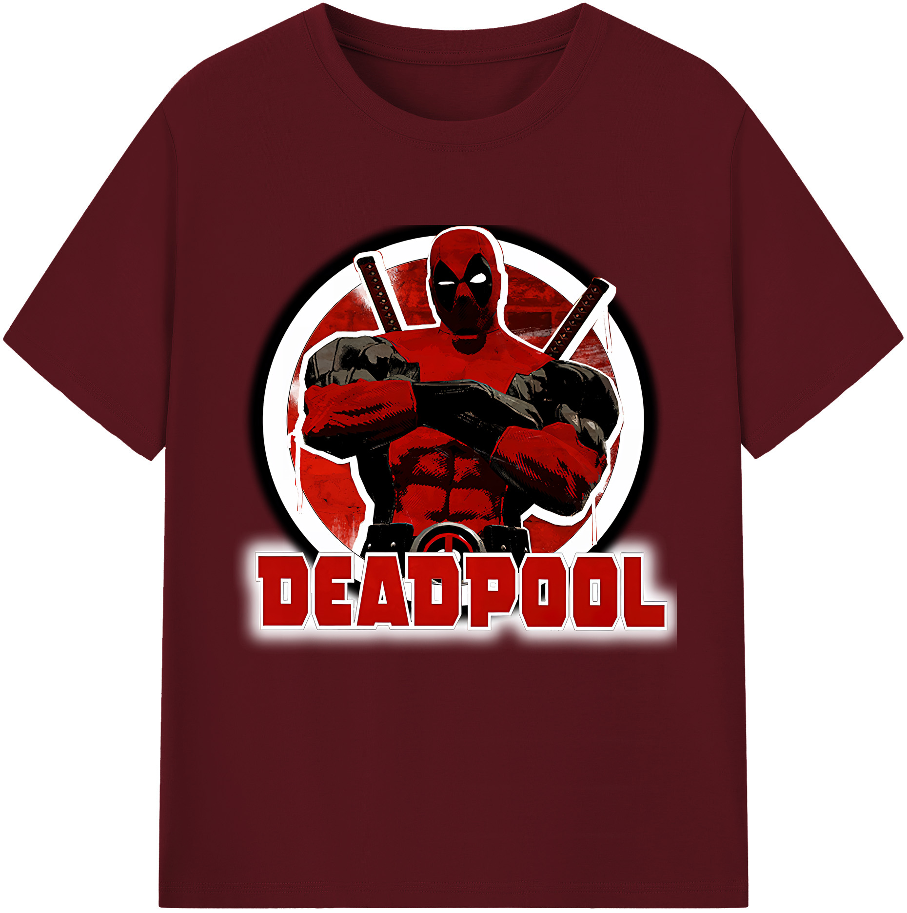 （画像用） Deadpool デッドプール 綿100％半袖Tシャツ（フロントプリント）